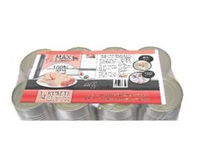 Konzerva MAX deluxe 3/4 kuřete se srdcem 8x1200g