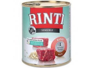 Rinti Dog Sensible konzerva hovězí+rýže