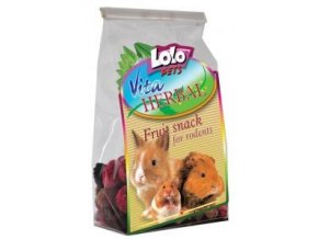 LOLOPets VITA HERBAL ovocný snack pro hlodavce 50 g