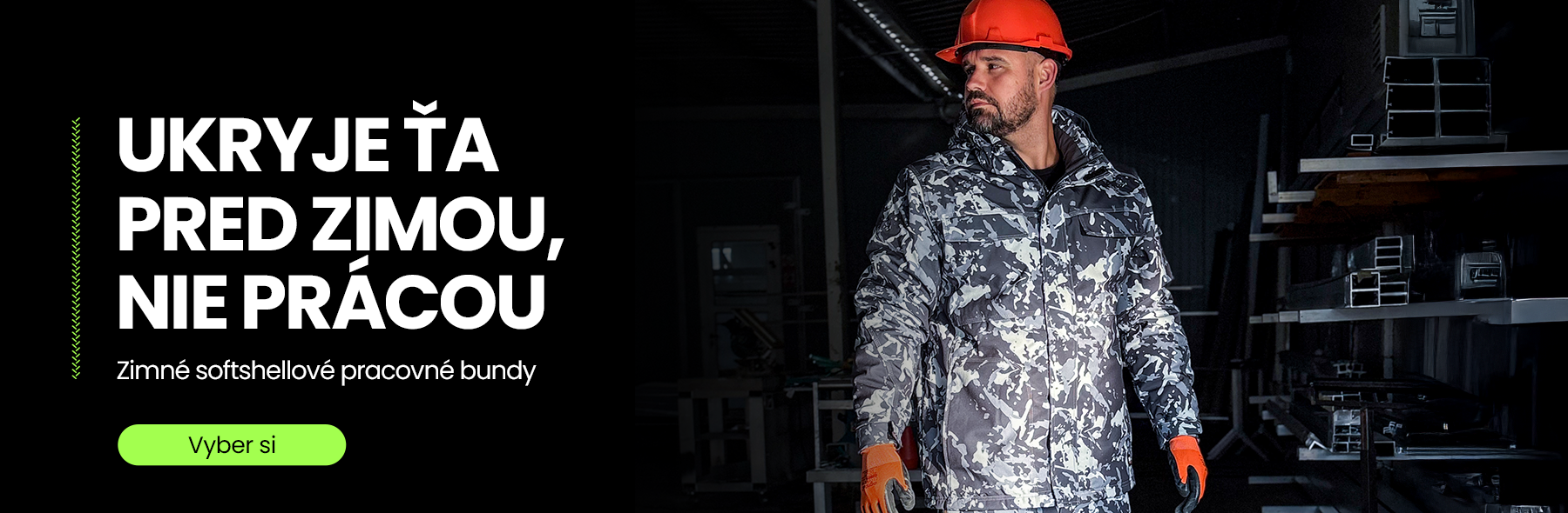 Zimná maskáčová softshellová pracovná bunda CAMO L.HOLLMAN