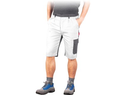 Ochranné nohavice do pásu - krátke pre mužov (Farba Bielo-Sivá, Veľkosť 2XL)