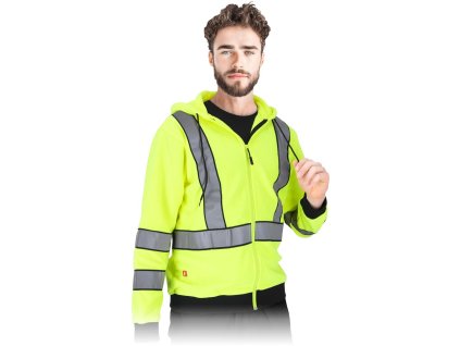 Ochranná flísová mikina pre mužov (Farba Žltý, Veľkosť 2XL)