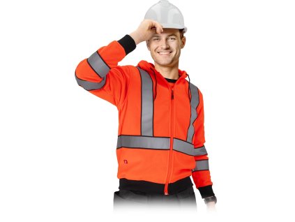 Ochranná flísová mikina pre mužov (Farba Oranžová, Veľkosť 2XL)