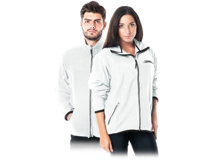 Ochranná flísová mikina pre mužov (Farba Biela, Veľkosť 2XL)