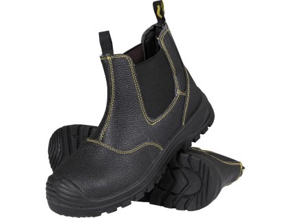 Bezpečnostná obuv pre mužov (Farba Čierna A Žltá, Veľkosť 39)