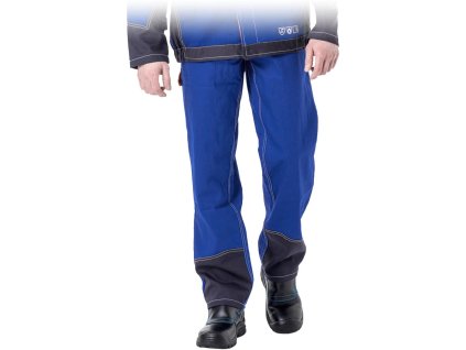 Ochranné nohavice pre zváračov pre mužov (Farba Modro-Námornická-Oranžová, Veľkosť 46)