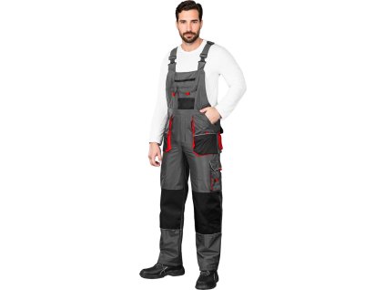 Ochranné nohavice bigbang s izoláciou pre mužov (Farba Šedo-Čierna-Červená, Veľkosť 2XL)