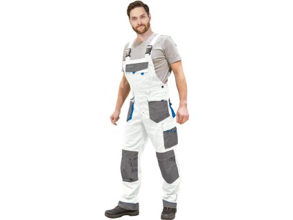 Ochranné kombinézy pre mužov (Farba Bielo-Sivo-Modré, Veľkosť 46)