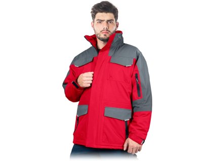 Izolovaná ochranná bunda pre mužov (Farba Červená Šedá, Veľkosť 2XL)