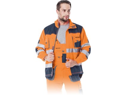 Ochranná mikina pre mužov (Farba Oranžovo-Navy-Sivá, Veľkosť 2XL)