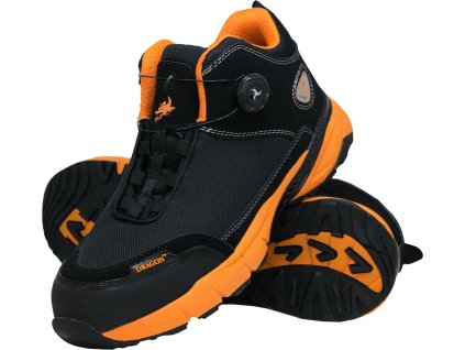 Bezpečnostná obuv pre mužov (Farba Čierna A Oranžová, Veľkosť 39)