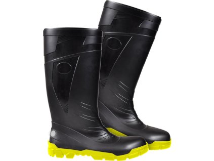 Bezpečnostná obuv pre ženy (Farba Čierna A Žltá, Veľkosť 38)