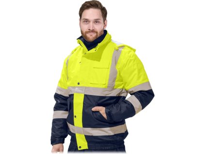 Izolovaná ochranná bunda pre mužov (Farba Žlto-Námornícka Modrá, Veľkosť 2XL)