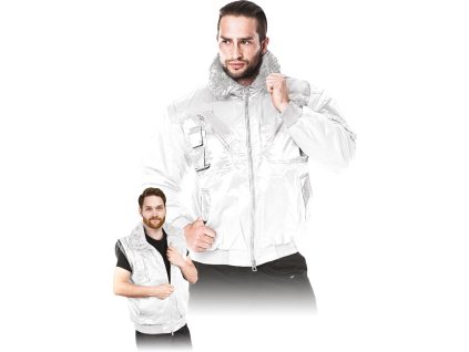 Izolovaná ochranná bunda pre mužov (Farba Biela, Veľkosť 2XL)