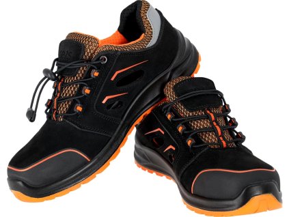 Bezpečnostná obuv pre mužov (Farba Čierna A Oranžová, Veľkosť 39)