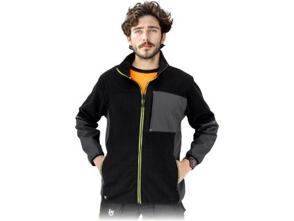 Ochranná flísová mikina pre mužov (Farba Čierna A Žltá, Veľkosť 2XL)