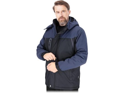 Izolovaná ochranná bunda pre mužov (Farba Čierna A Navy, Veľkosť 2XL)