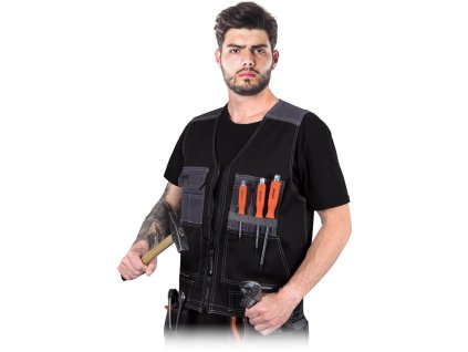 Ochranná vesta pre mužov (Farba Čierna A Sivá, Veľkosť 2XL)