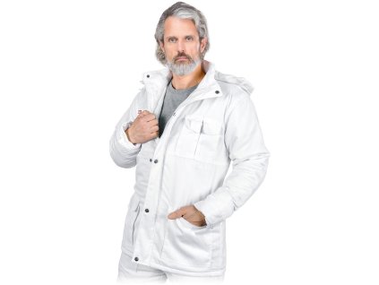 Izolovaná ochranná bunda pre mužov (Farba Biela, Veľkosť 2XL)
