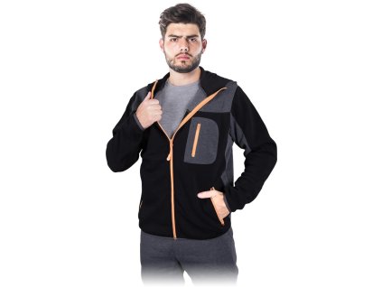 Ochranná mikina pre mužov (Farba Čierno-Sivo-Oranžové, Veľkosť 2XL)