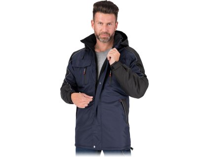 Izolovaná ochranná bunda pre mužov (Farba Námornícka Modrá-Čierna, Veľkosť 2XL)