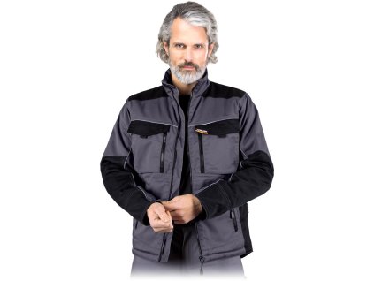 Izolovaná ochranná bunda pre mužov (Farba Sivočierna, Veľkosť 2XL)