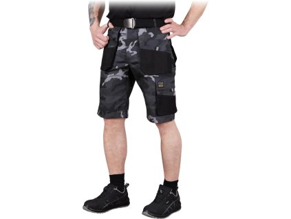 Ochranné nohavice do pásu - krátke pre mužov (Farba Camo-Black, Veľkosť 2XL)