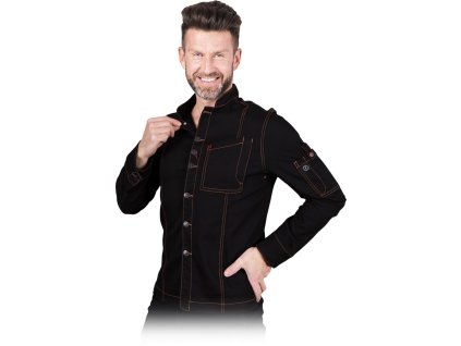 Ochranná mikina kuchára pre mužov (Farba Čierna, Veľkosť 2XL)