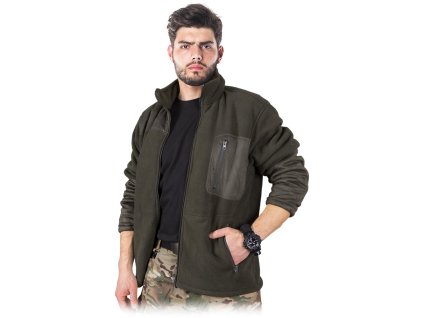 Ochranná flísová mikina pre mužov (Farba Zelená, Veľkosť 2XL)