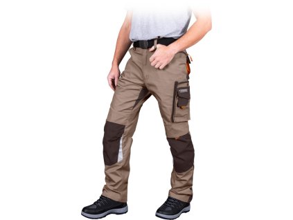 Ochranné nohavice s dlhým pásom pre mužov (Farba Béžovo-Hnedá-Oranžová, Veľkosť 46)