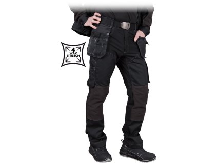 Ochranné nohavice s dlhým pásom pre mužov (Farba Čierna, Veľkosť 46)
