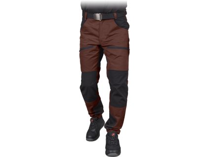 27148 ochranne nohavice s dlhym pasom pre muzov farba hnedocierna velkost 46