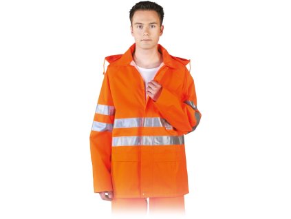 Ochranná dažďová bunda pre mužov (Farba Oranžová, Veľkosť 3XL)