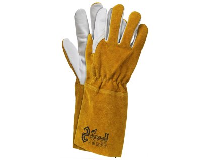 Ochranné rukavice pre mužov (Farba Biela ​​A Žltá, Veľkosť 11)