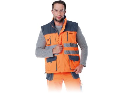 Izolovaný ochranný rukáv pre mužov (Farba Oranžovo-Navy-Sivá, Veľkosť 2XL)