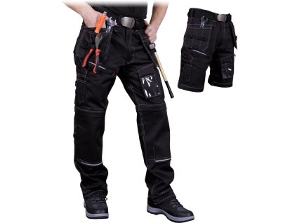 27952 ochranne nohavice s dlhym pasom pre muzov farba cierna velkost 48