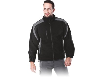 Flísová mikina pre mužov (Farba Čierna A Sivá, Veľkosť L)