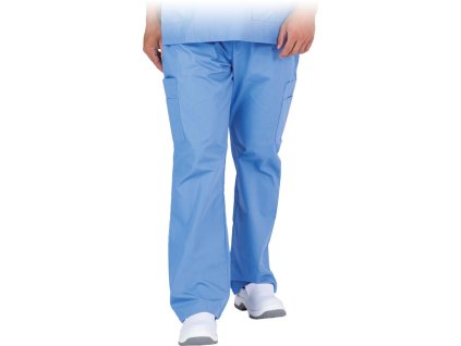 28006 ochranne nohavice s dlhym pasom pre muzov farba svetlo modra velkost 2xl