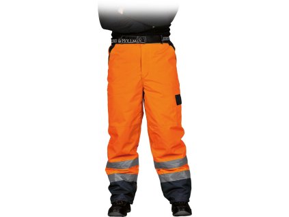 28171 1 ochranne nohavice s izolaciou do pasa pre muzov farba oranzovo namorna modra velkost 2xl