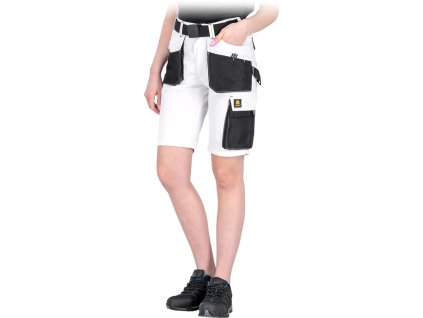 Ochranné nohavice v pase - krátke ox.05 pre ženy (Farba Bielo-Čierno-Šedé, Veľkosť 2XL)