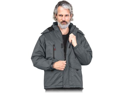 28318 izolovana ochranna bunda pre muzov farba sivocierna velkost 2xl
