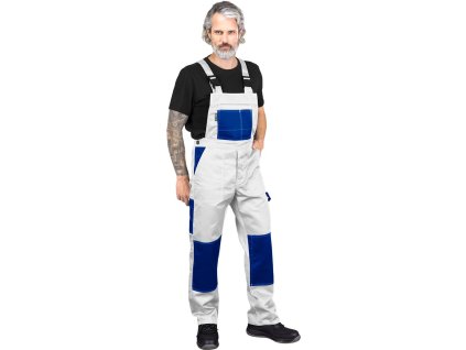 Ochranné nohavice pre mužov (Farba Biela ​​A Modrá, Veľkosť 46)