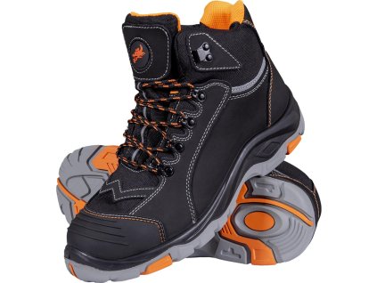 Bezpečnostná obuv pre mužov (Farba Čierno-Sivo-Oranžové, Veľkosť 39)