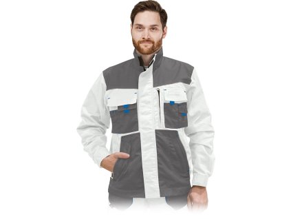 Ochranná mikina pre mužov (Farba Bielo-Sivo-Modré, Veľkosť 2XL)