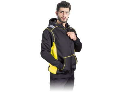 Ochranná mikina pre mužov (Farba Čierna A Žltá, Veľkosť 2XL)