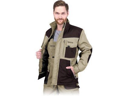 Izolovaná ochranná bunda pre mužov (Farba Béžová-Hnedá-Čierna, Veľkosť 2XL)
