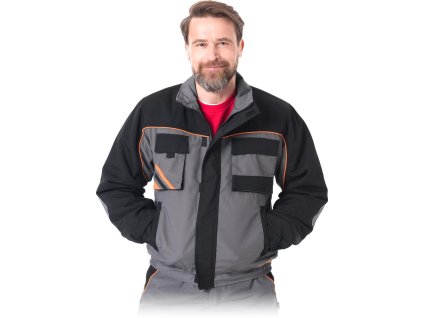 Izolovaná ochranná bunda pre mužov (Farba Ocel-Čierno-Oranžová, Veľkosť 2XL)