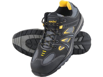 Bezpečnostná obuv pre mužov (Farba Čierno-Sivá-Žltá, Veľkosť 38)