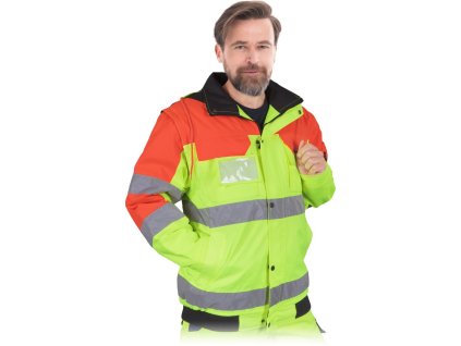 29344 izolovana ochranna bunda pre muzov farba zlto oranzova velkost 2xl