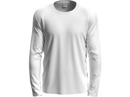 Pánske tričko s dlhým rukávom pre mužov (Farba Biela, Veľkosť 2XL)